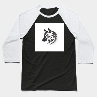 Frost Moon Wolf Shadow Baseball T-Shirt